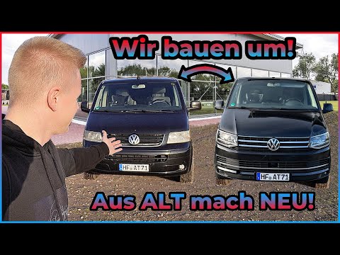 HOT or JUNK? A cheap VW T5 shines in new splendor! Converted to a T6 look!