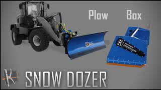 SnowDozer Wheel Loader Snow Plow and Pusher System