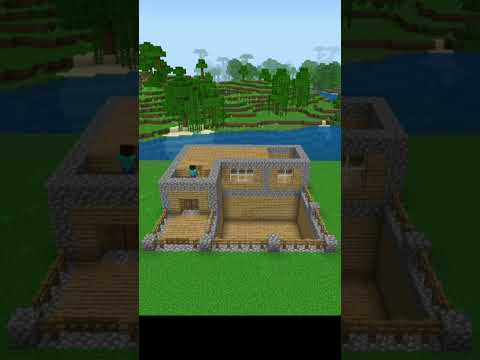 Minecraft: How To Build a Wooden House Tutorial.