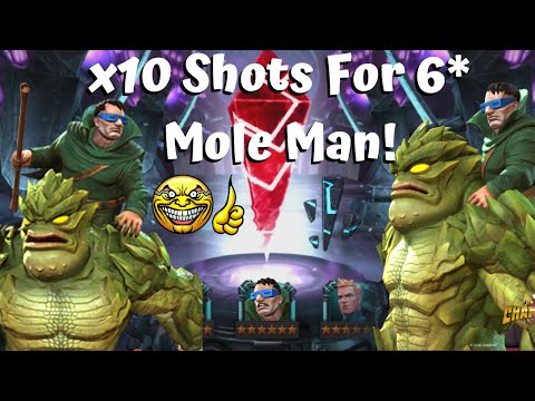 x10 Shots For 6* Mole Man! Early Cavalier Crystal Bundle! - Marvel Contest of Champions