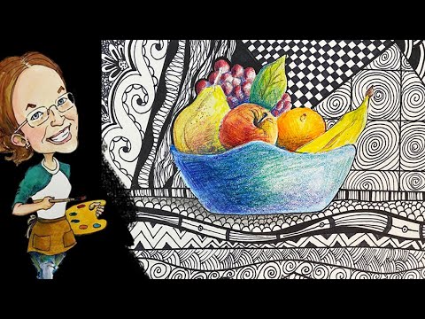 Emphasis in Art | Zentangle Still Life | Middle School Art Lessons