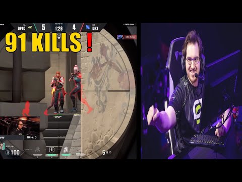 OpTic yay UNBELIEVABLE 91 kills POV HIGHLIGHTS vs DRX - Valorant Champions Lower Final