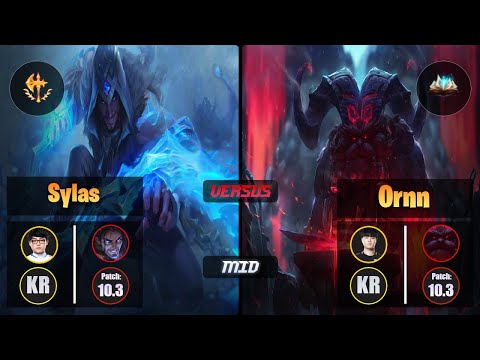 ShowMaker SYLAS (Mid) [Conqueror] VS Tempt ORNN - Challenger KR Patch 10.3