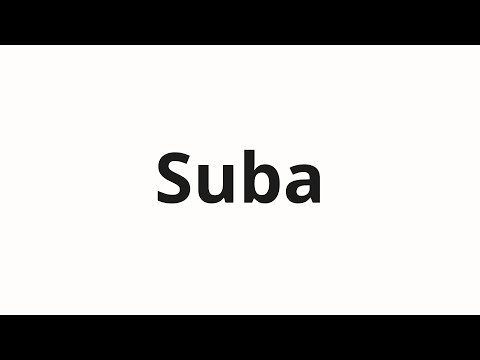 How to pronounce Suba