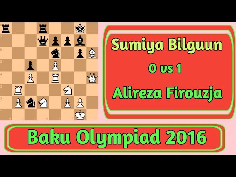 Sumiya Bilguun vs Alireza Firouzja || Baku Olympiad, 2016 #chess #chessgame #chessmate