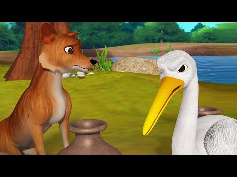 Hindi Moral Stories for Kids - The Fox and the Crane