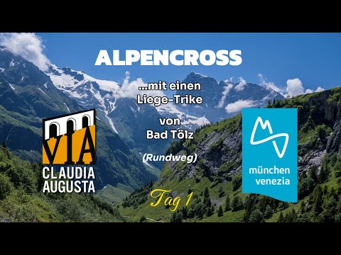 Alpencross Juli 2024 - Tag 1 / Liegerad Tour / Trike HP Scorpion fs 26 / Insta360 X4