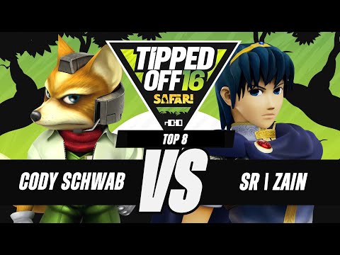 Tipped Off 16: Safari - Cody Schwab (Fox) vs SR | Zain (Marth) - SSBM Singles Top 8 Grand Finals