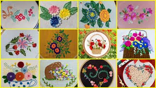 Easy and beautiful flower embroidery designs for beginners / effortless needle work / threadwork