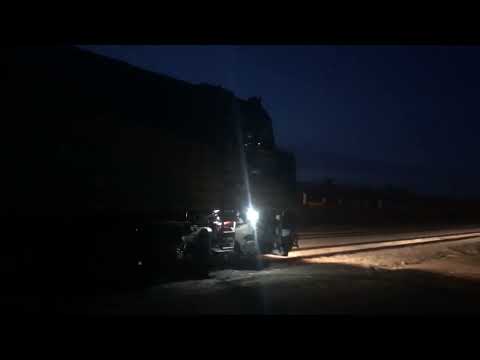 VIA Rail Train 693 Departure Thompson Manitoba 04/25/22
