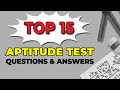 HOW TO PASS APTITUDE TEST Top 15 Career Aptitude Questions Answers