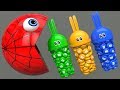 Learn Colors With PACMAN And Bunny Mold Farm Watermelon Surprise Toy Street Vehicle For Kid