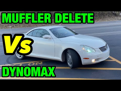 Lexus SC 430 4.3L V8: MUFFLER DELETE Vs DYNOMAX RACE BULLETS!