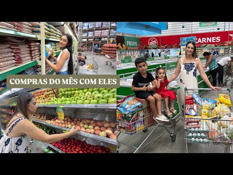 COMPRAS DO MÊS COM MEUS FILHOS| CAOS E AMOR KKK | LAÍS VELOSO