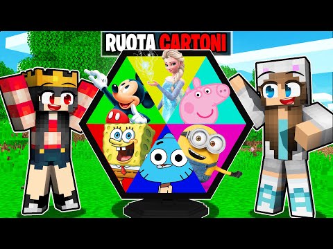 LA RUOTA DELLA FORTUNA DEI CARTONI ANIMATI SU MINECRAFT!