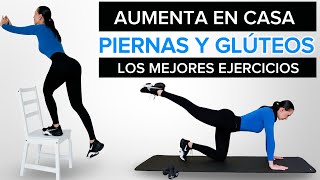 AUMENTA PIERNAS Y LEVANTA GLÚTEO CAÍDO | Los mejores ejercicios para masa muscular en casa 