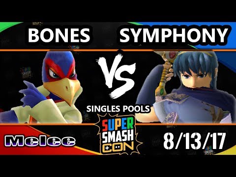 Smash Con 2017 SSBM - Bones (Falco) Vs. GFC | Symphony (Marth) Smash Melee Pools