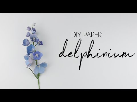 DIY How to make Paper Flower, Delphinium, Crafts