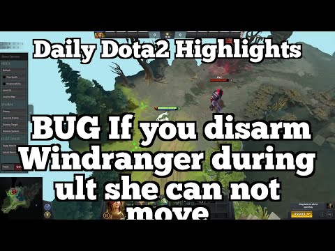 Daily Dota2 Highlights: BUG If you disarm Windranger during ult she can not move