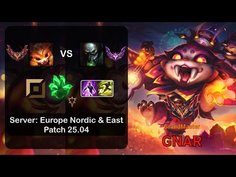 Gnar Top vs Urgot - EUNE GrandMaster - Patch 25.04