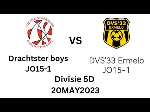 Drachster Boys JO15-1 vs DVS'33 Ermelo JO15-1 (Divisie 5D 20MAY2023)