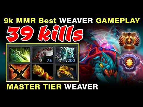 7.28C Dota 2 Weaver 39kills delete everyone like a paper best 9k mmr gameplay.