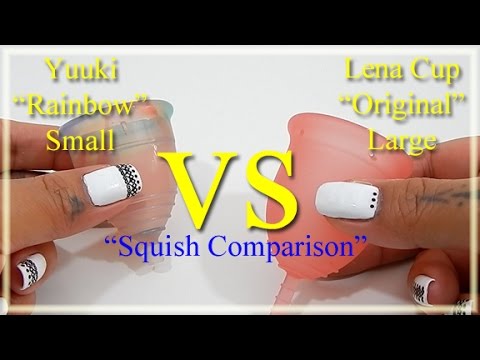 Yuuki Rainbow Sm vs Lena Original Lg "Squish" - Menstrual Cups