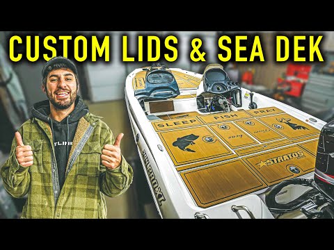 Installing Custom Lids & Sea Dek on my RESTORED Bass Boat! (Pt.1)