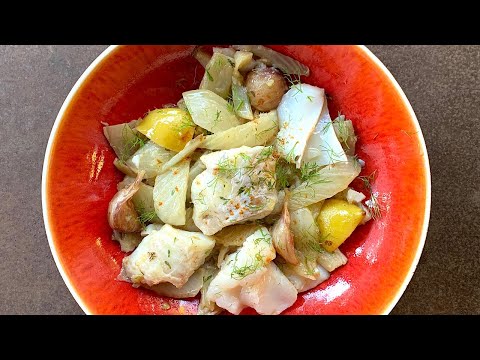 Fenouil confit et cabillaud