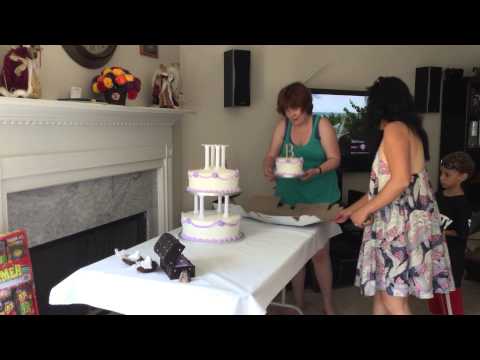 WalMart Wedding cake setup