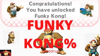 Unlocking Funky Kong as fast as possible in Mariokart Wii
