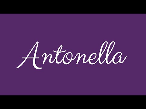 Learn how to Sign the Name Antonella Stylishly in Cursive Writing