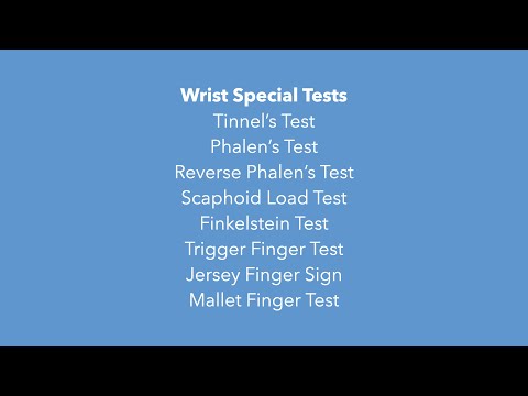Sports Massage Level 4 Wrist Special Tests v1.0