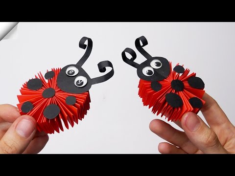 Cute Paper Ladybug Moving paper toys Easy Paper crafts