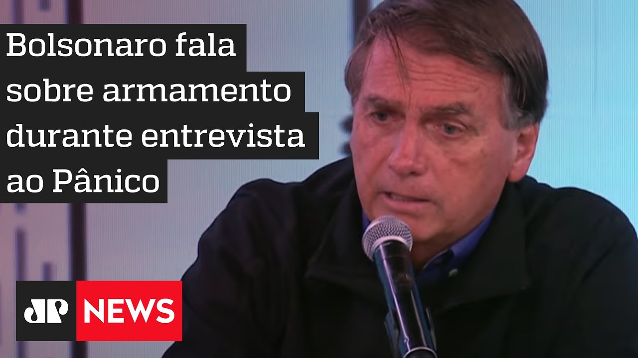 “Quanto mais armas para o cidadão de bem, menor será a violência”, analisa Bolsonaro no Pânico