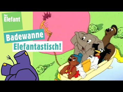 Petzi und der Ausflug in der fliegenden Badewanne & Verschiebebild Badewanne | Der Elefant | WDR