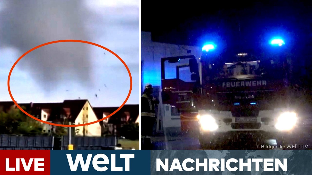 UNWETTER IN DEUTSCHLAND: Tornado zerfetzt Wohngebiet! Mindestens eine Tote nach Sturm-Nacht | LIVE