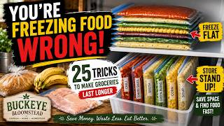 You're Freezing Food WRONG — 25 Tricks to Make Groceries Last Longer
