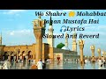 Wo Shahre Mohabbat Jahan Mustafa Hai Lyrics Slowed And Reverd