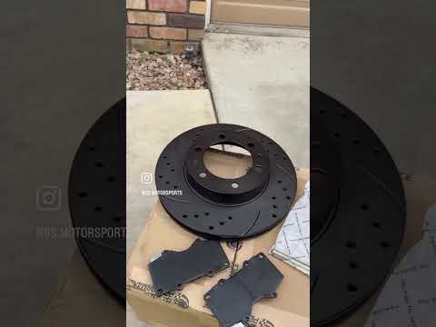 Quick Brake Performance upgrade to Cross drilled & Slotted Rotors on the Tacoma. @bs.motorsports