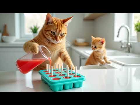 Mama cat and Her kitten Make ......#trending #funnyvideo 🍉🍉🍉🍉🍦🍦🍦🍦👍🙏