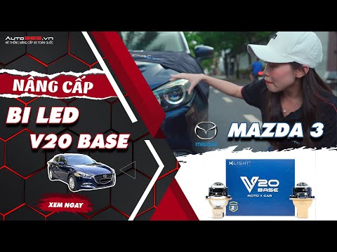 Mazda 3 nâng cấp bi LED X-Light V20 Base