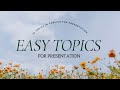 Easy Topics In English For Presentation | 10 Topics | Easy and Interesting Topics
