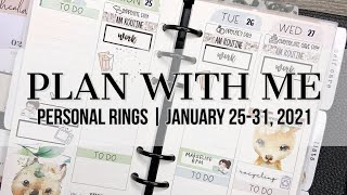 Plan with Me | Personal Rings | January 25-31, 2021 #clothandpaper