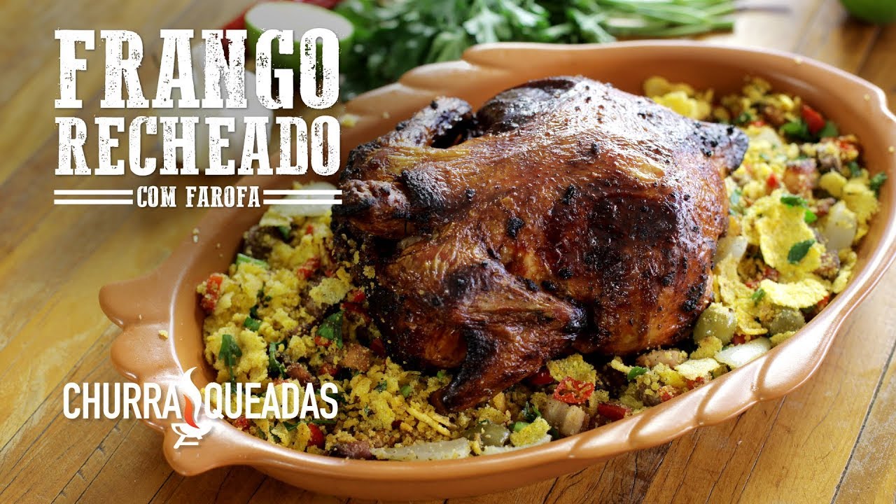 Frango Recheado com Farofa no Mini Peppe I Churrasqueadas