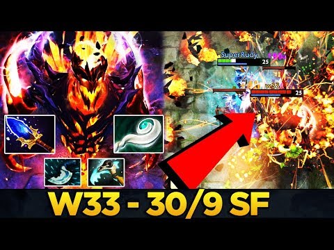 w33 God finally back to Mid - EPIC 30/9 Shadow Fiend Gameplay - Dota 2