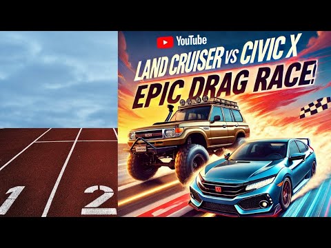 Toyota Land Cruiser 🆚 Honda Civic X ||  Drag Race !