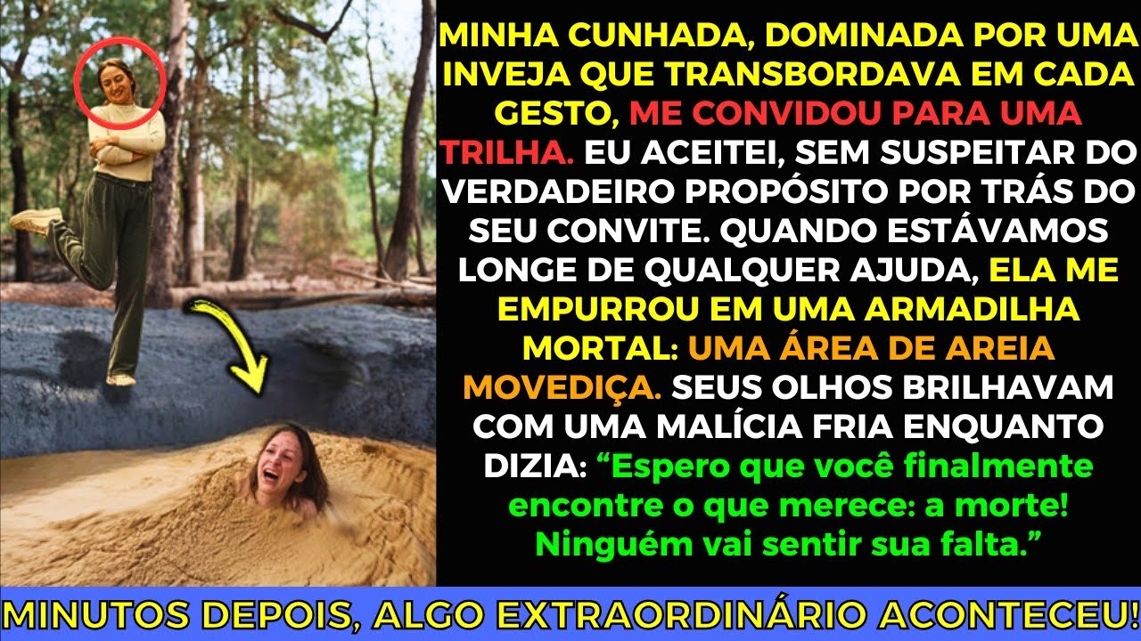 Minha Cunhada Invejosa Me Jogou na Areia Movediça. E Minutos Depois...