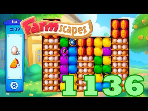 Farmscapes Level 1136 HD Gameplay Walkthrough | 3 - match game | android | ios | pc | GameGo Game
