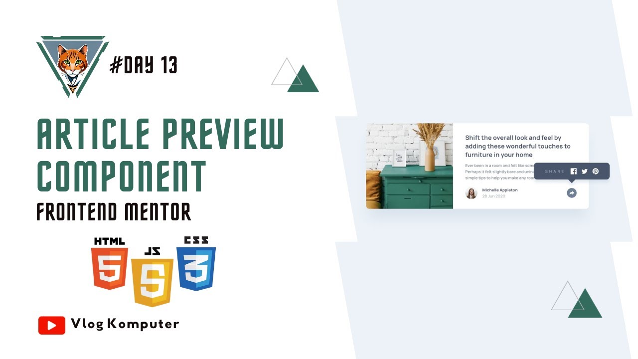 Article preview component | Frontend Mentor | #Day13